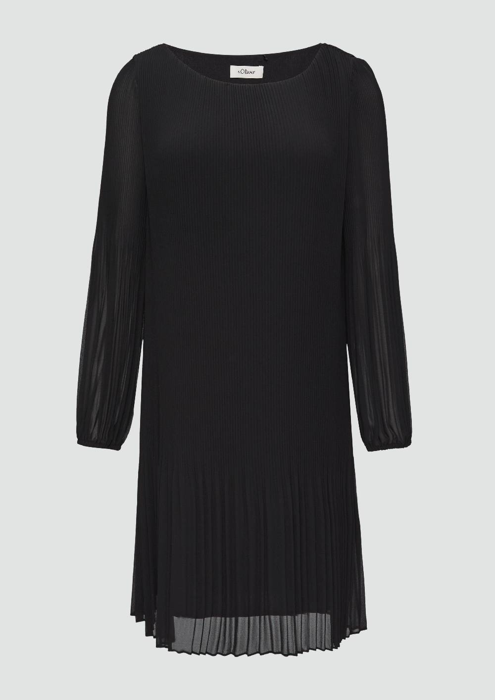 S.Oliver Plissiertes Chiffonkleid