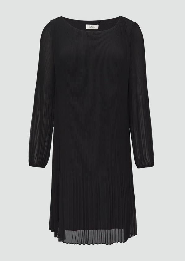 s.Oliver Plissiertes Chiffonkleid