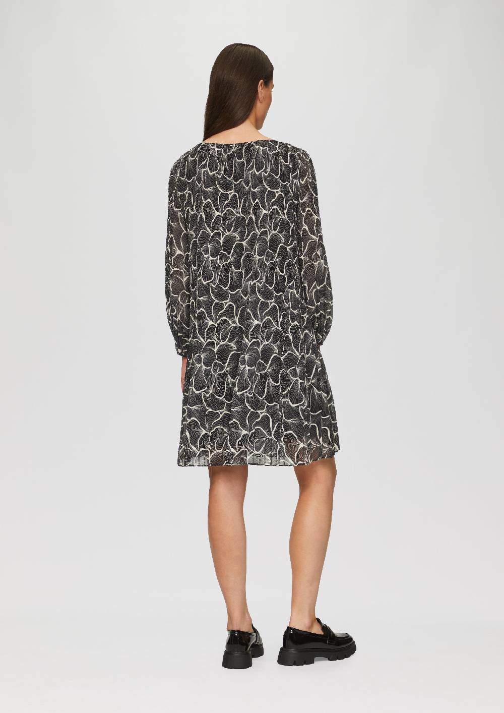 S.Oliver Plissiertes Kleid Aus Chiffon