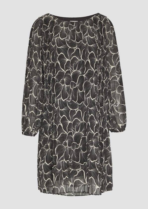 s.Oliver Plissiertes Kleid aus Chiffon