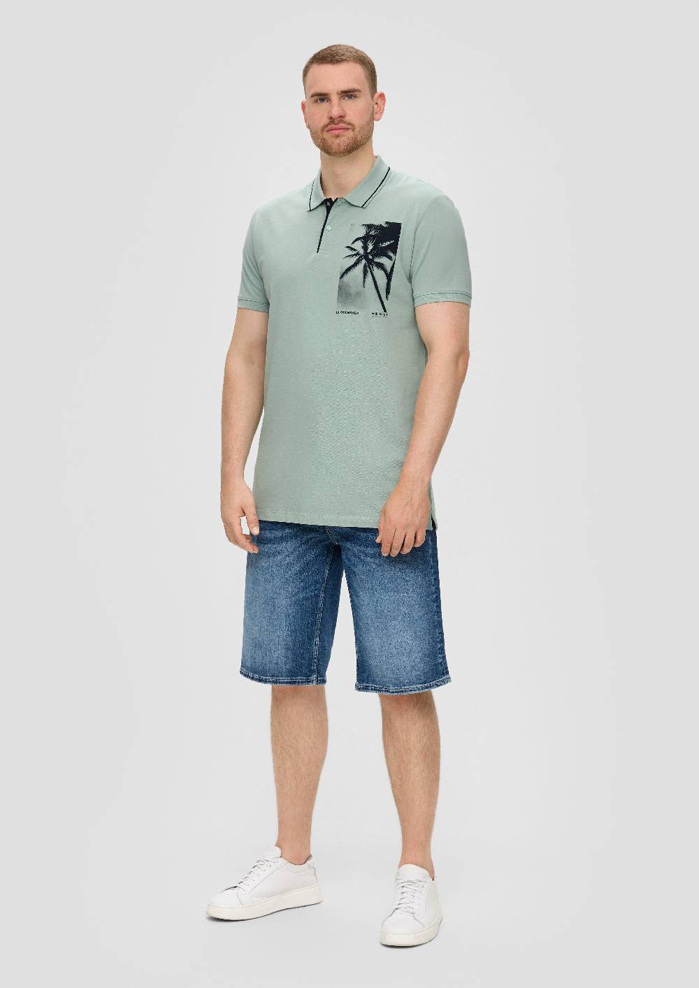 S.Oliver Poloshirt Aus Baumwolle Mit Frontprint