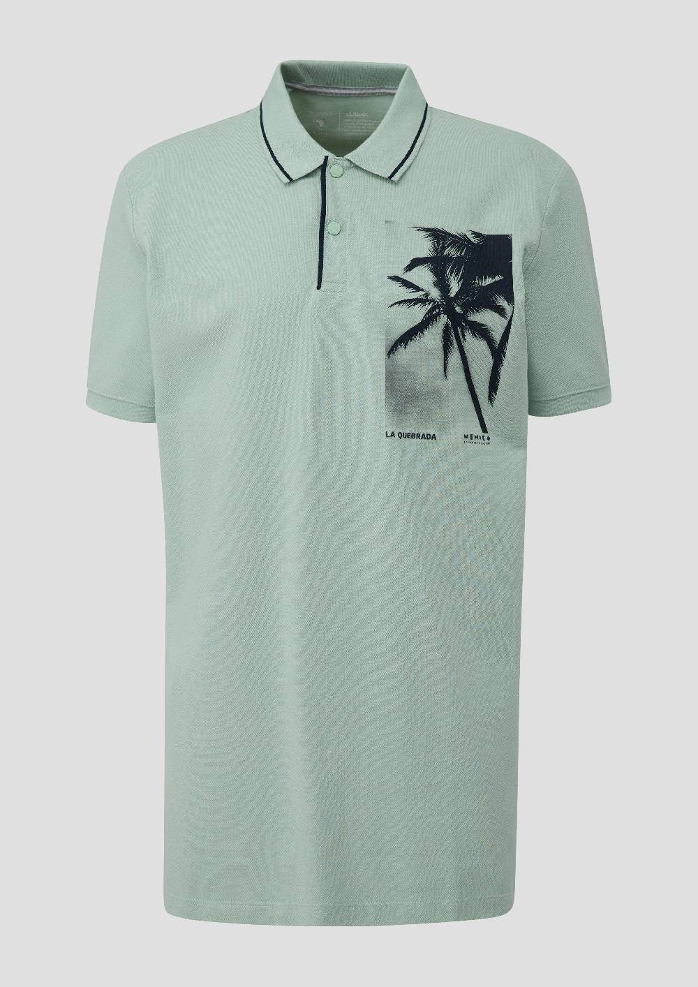 S.Oliver Poloshirt Aus Baumwolle Mit Frontprint