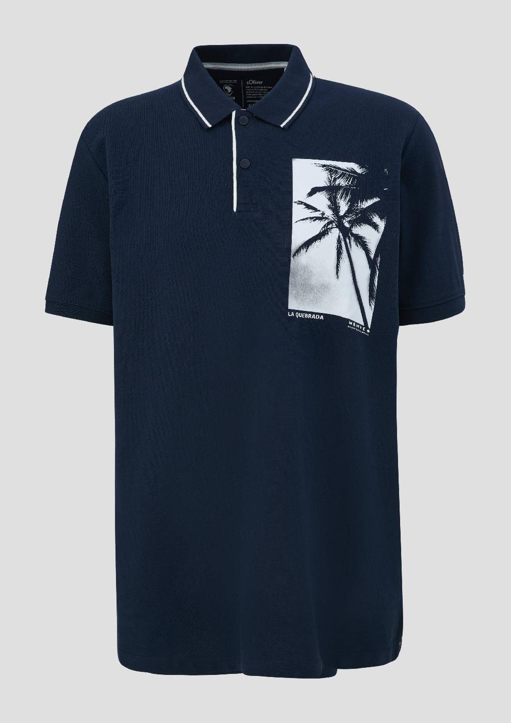 S.Oliver Poloshirt Aus Baumwolle Mit Frontprint