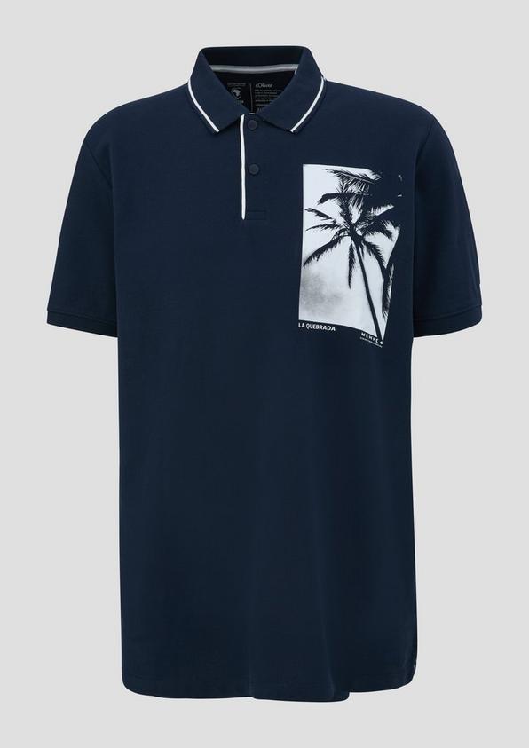 s.Oliver Poloshirt aus Baumwolle mit Frontprint
