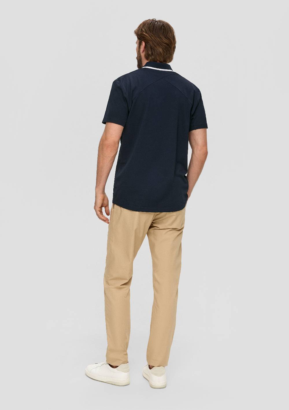 S.Oliver Poloshirt Aus Baumwollmix Mit Logo-Detail