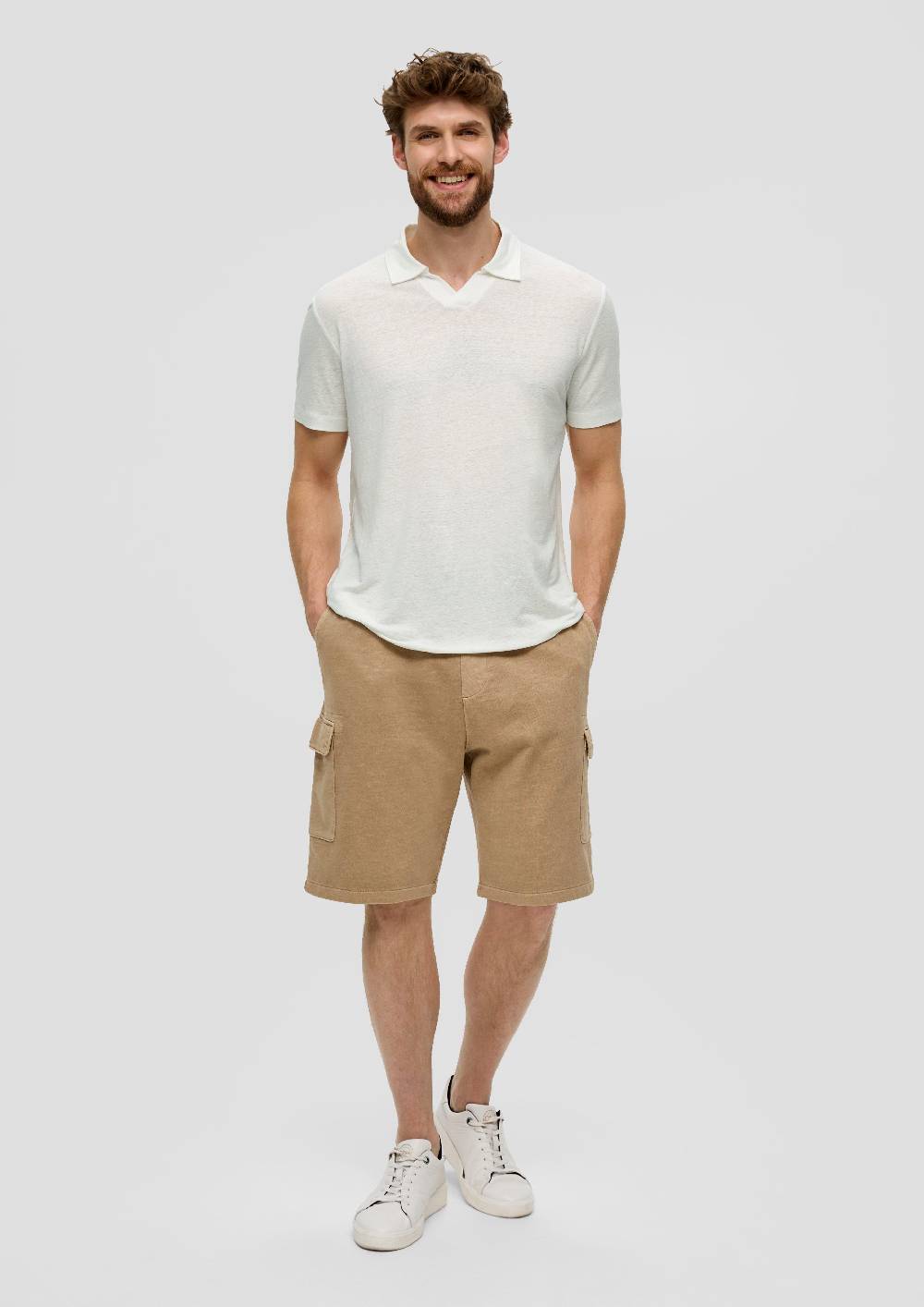 S.Oliver Poloshirt Aus Leinenmix