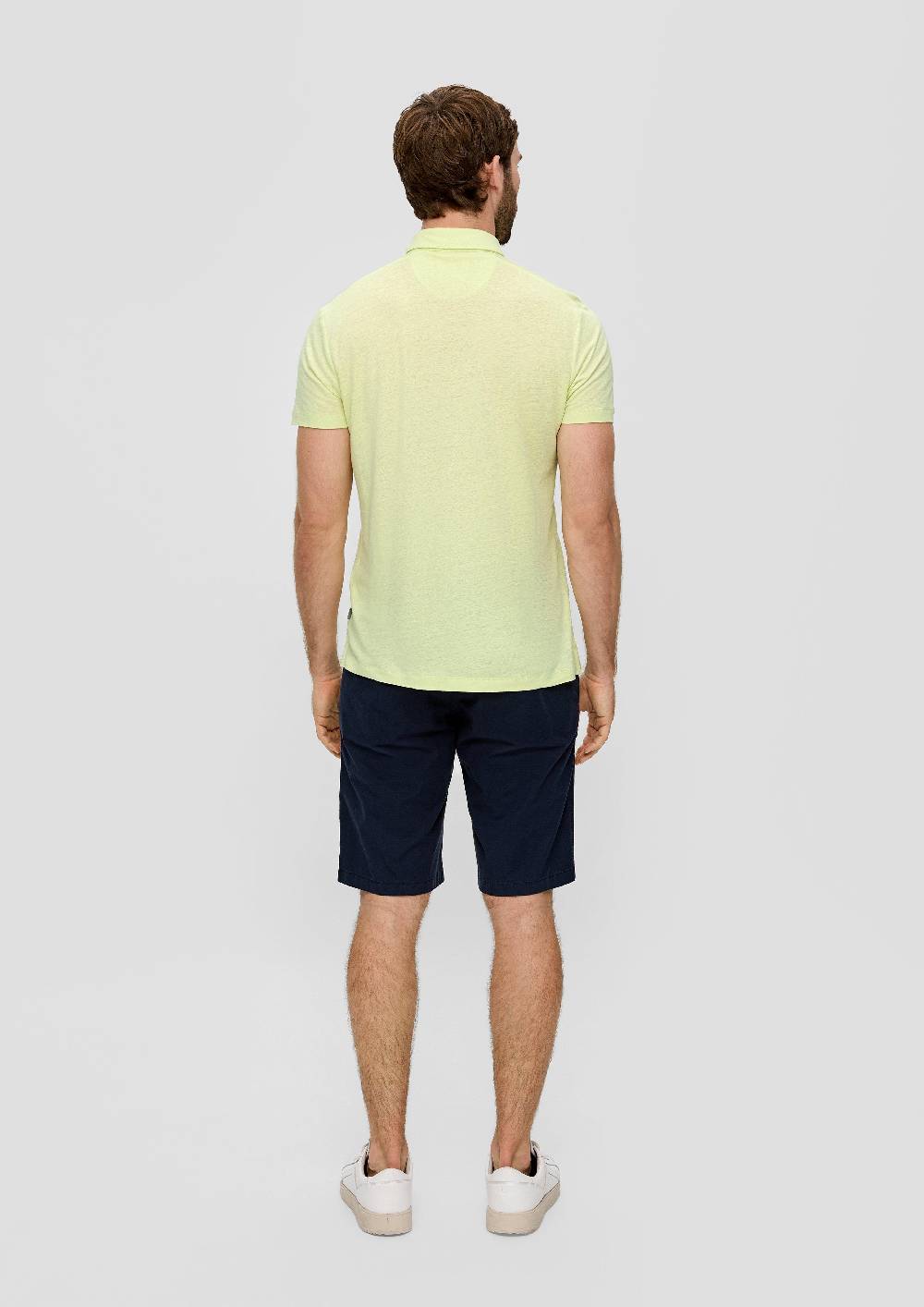 S.Oliver Poloshirt Aus Leinenmix Mit Brusttasche