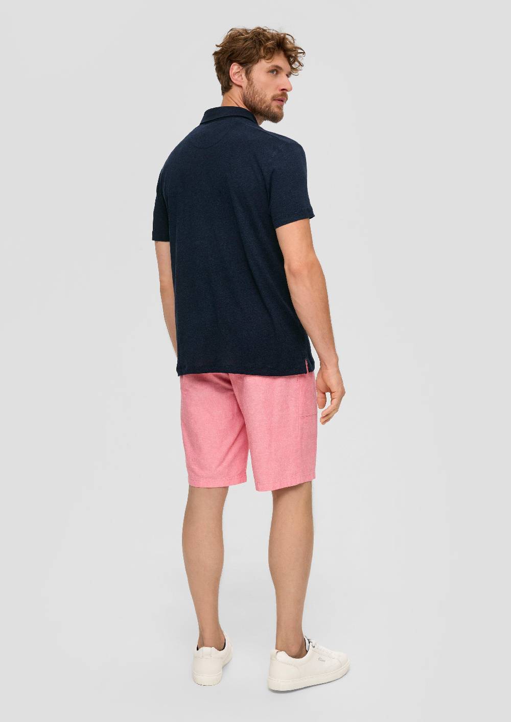 S.Oliver Poloshirt Aus Leinenmix Mit Brusttasche