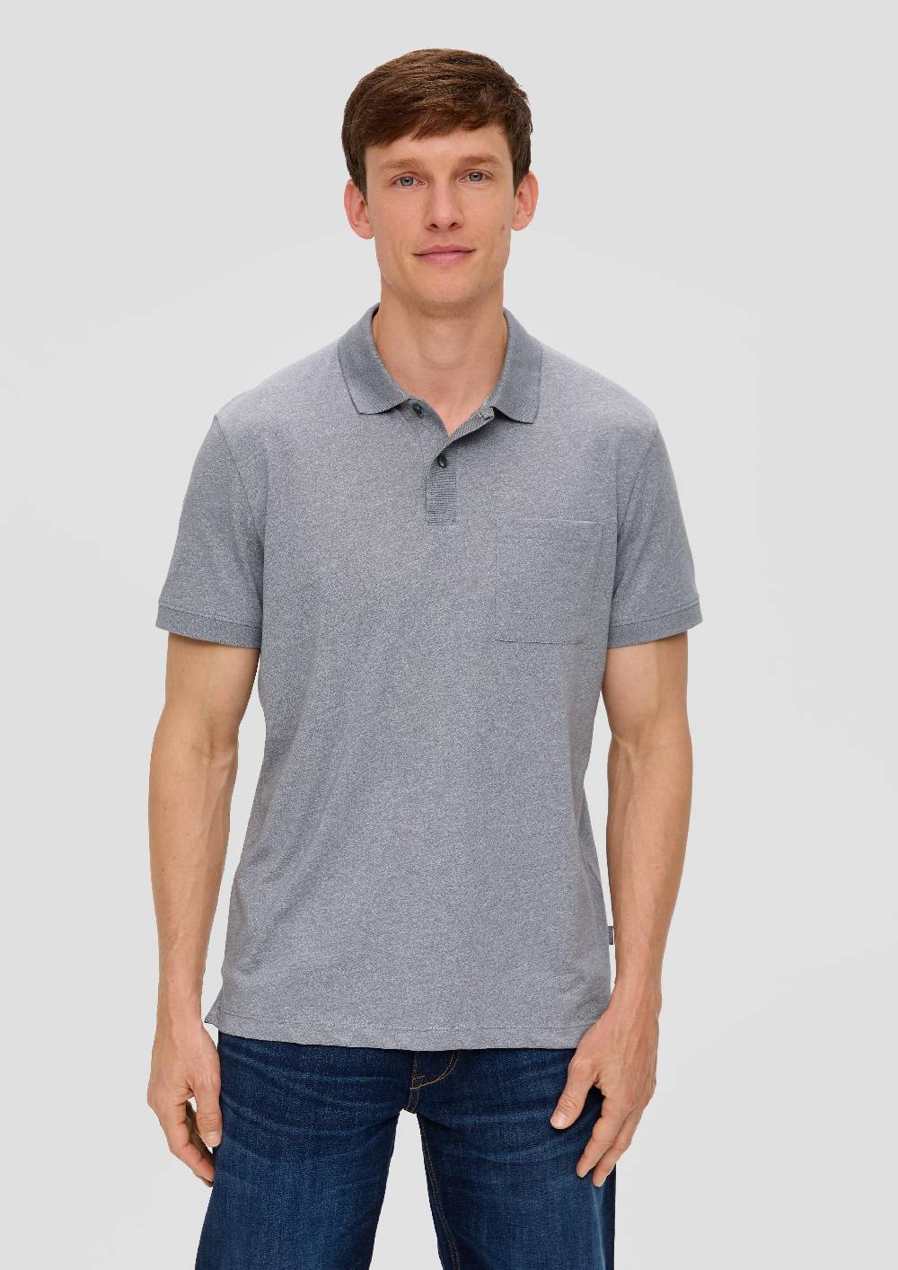 S.Oliver Poloshirt In Melierter Optik