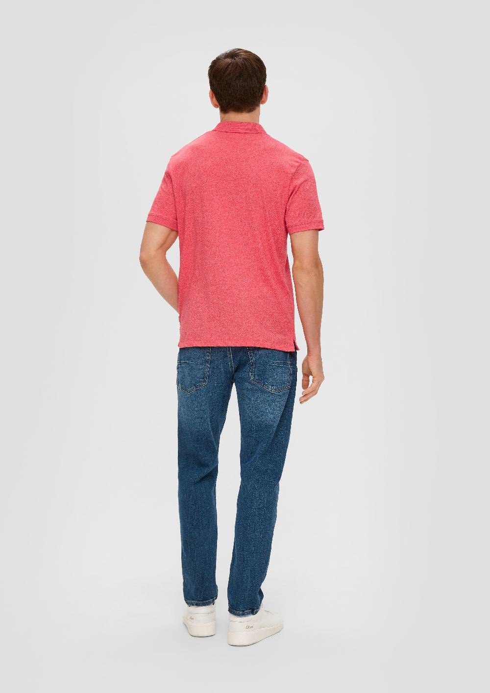 S.Oliver Poloshirt In Melierter Optik