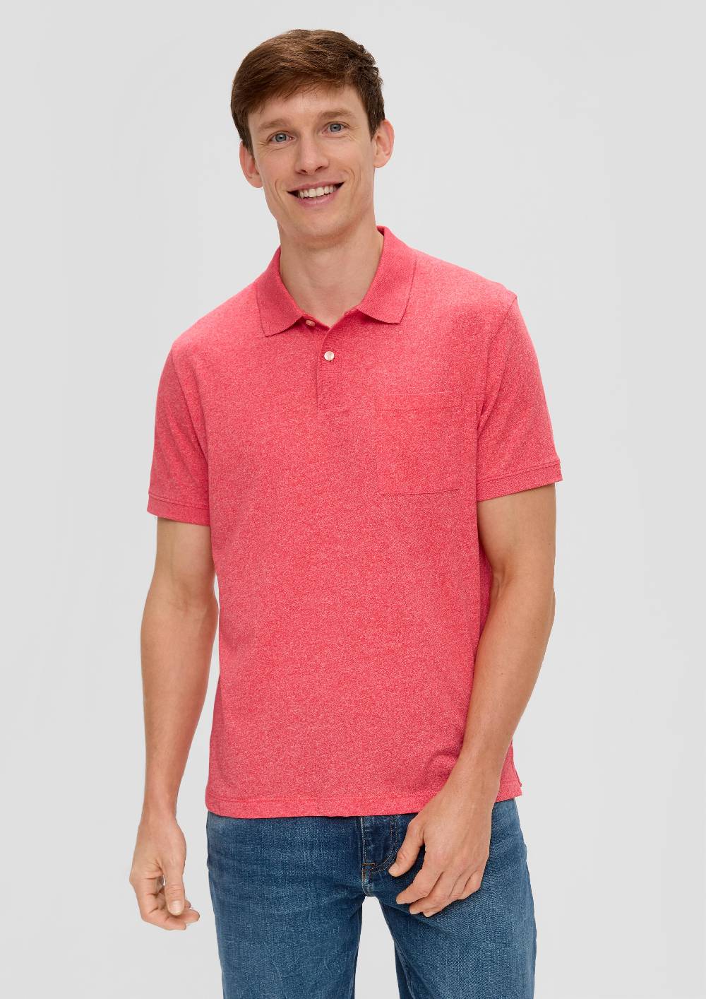 S.Oliver Poloshirt In Melierter Optik