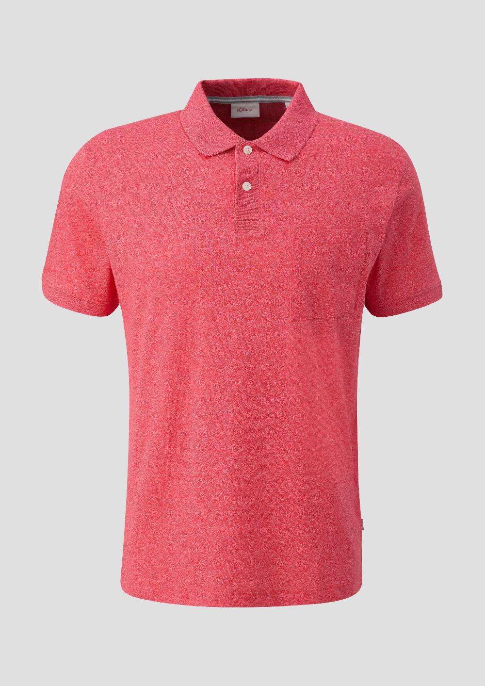 S.Oliver Poloshirt In Melierter Optik