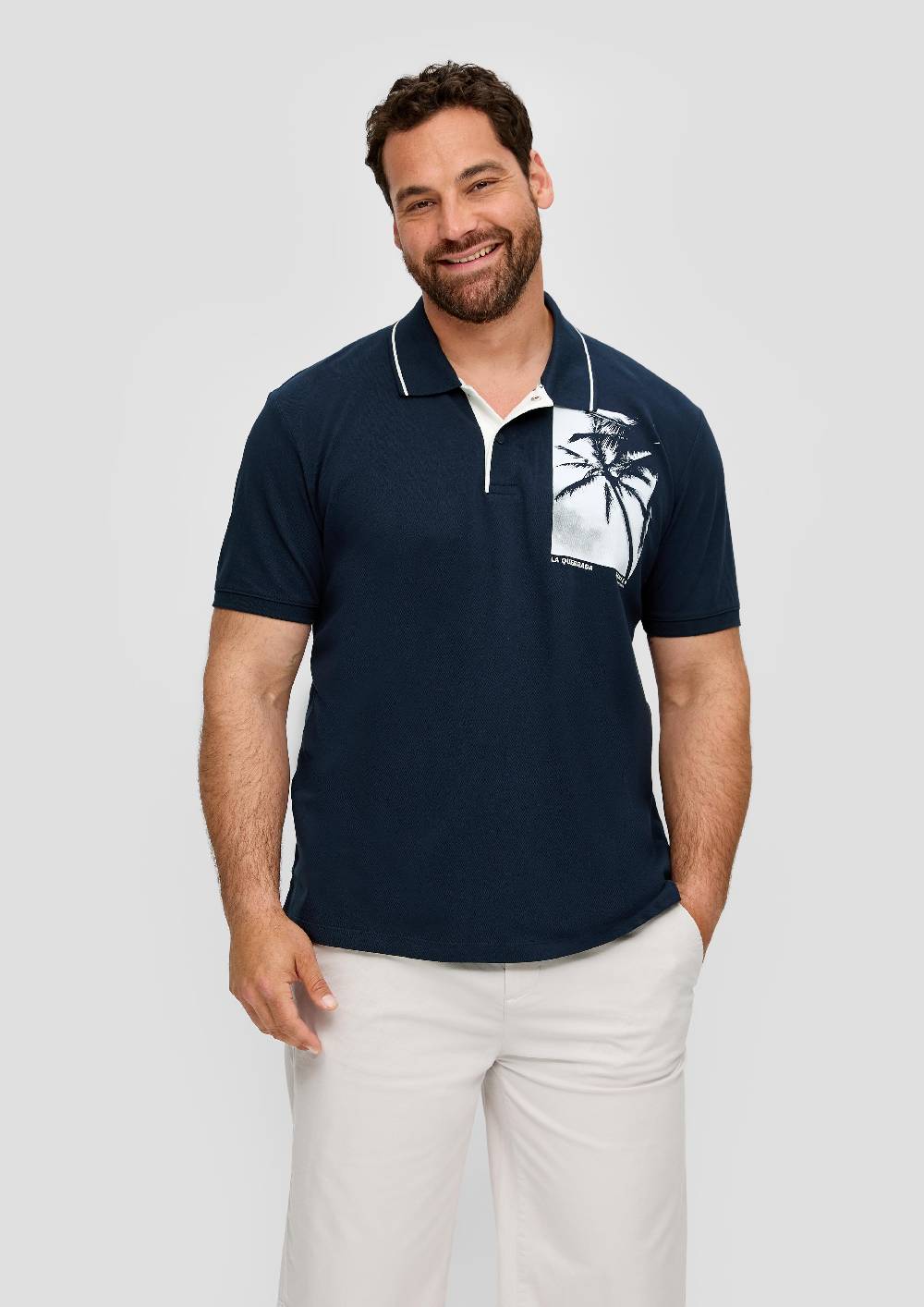 S.Oliver Poloshirt Mit Frontprint