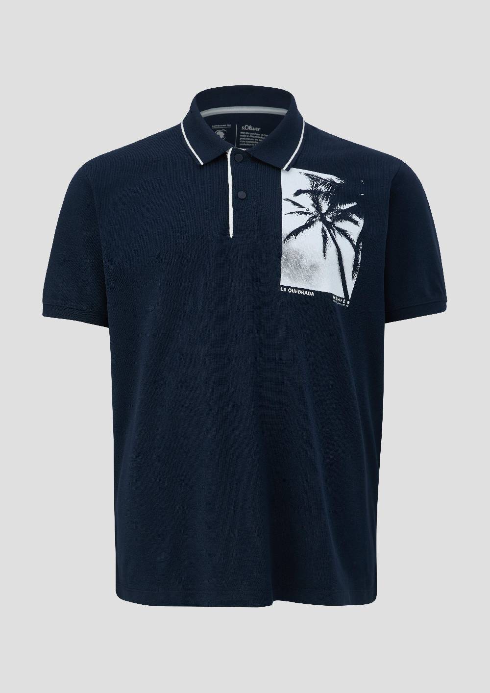 S.Oliver Poloshirt Mit Frontprint