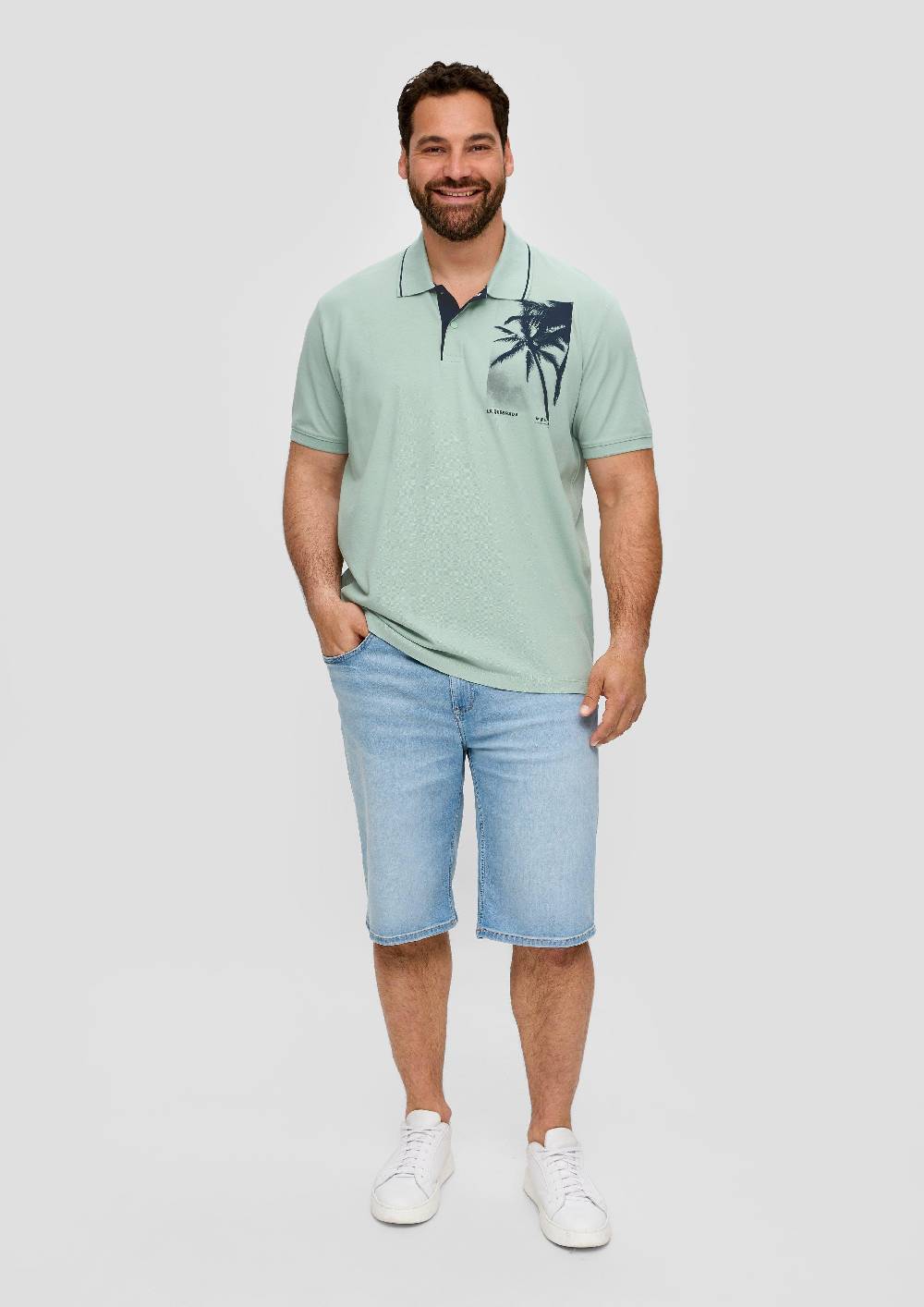 S.Oliver Poloshirt Mit Frontprint