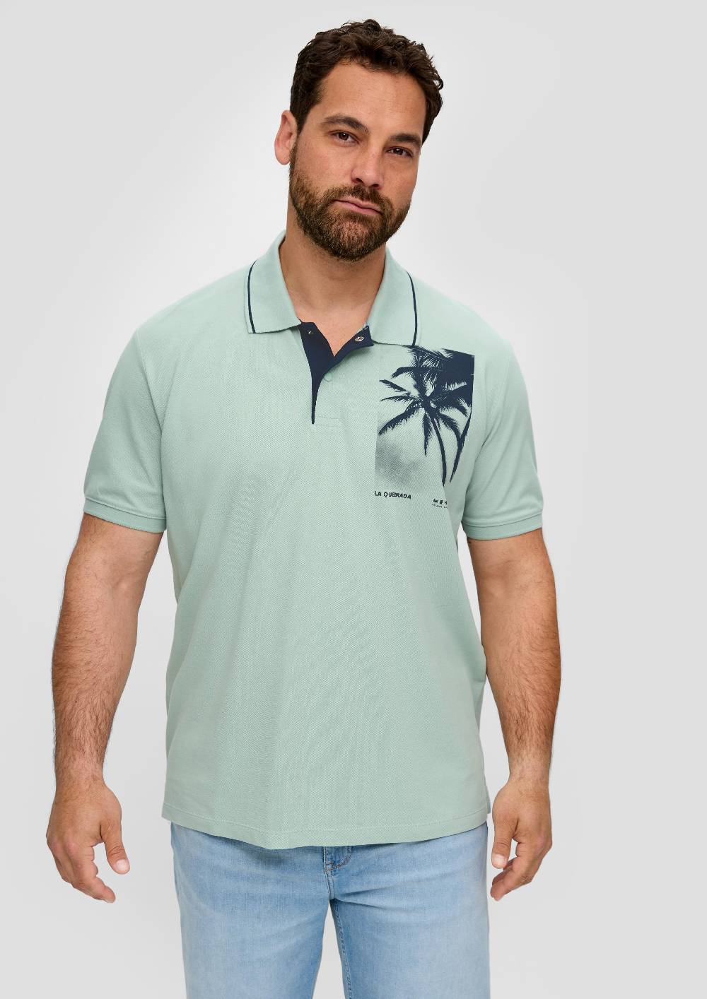 S.Oliver Poloshirt Mit Frontprint