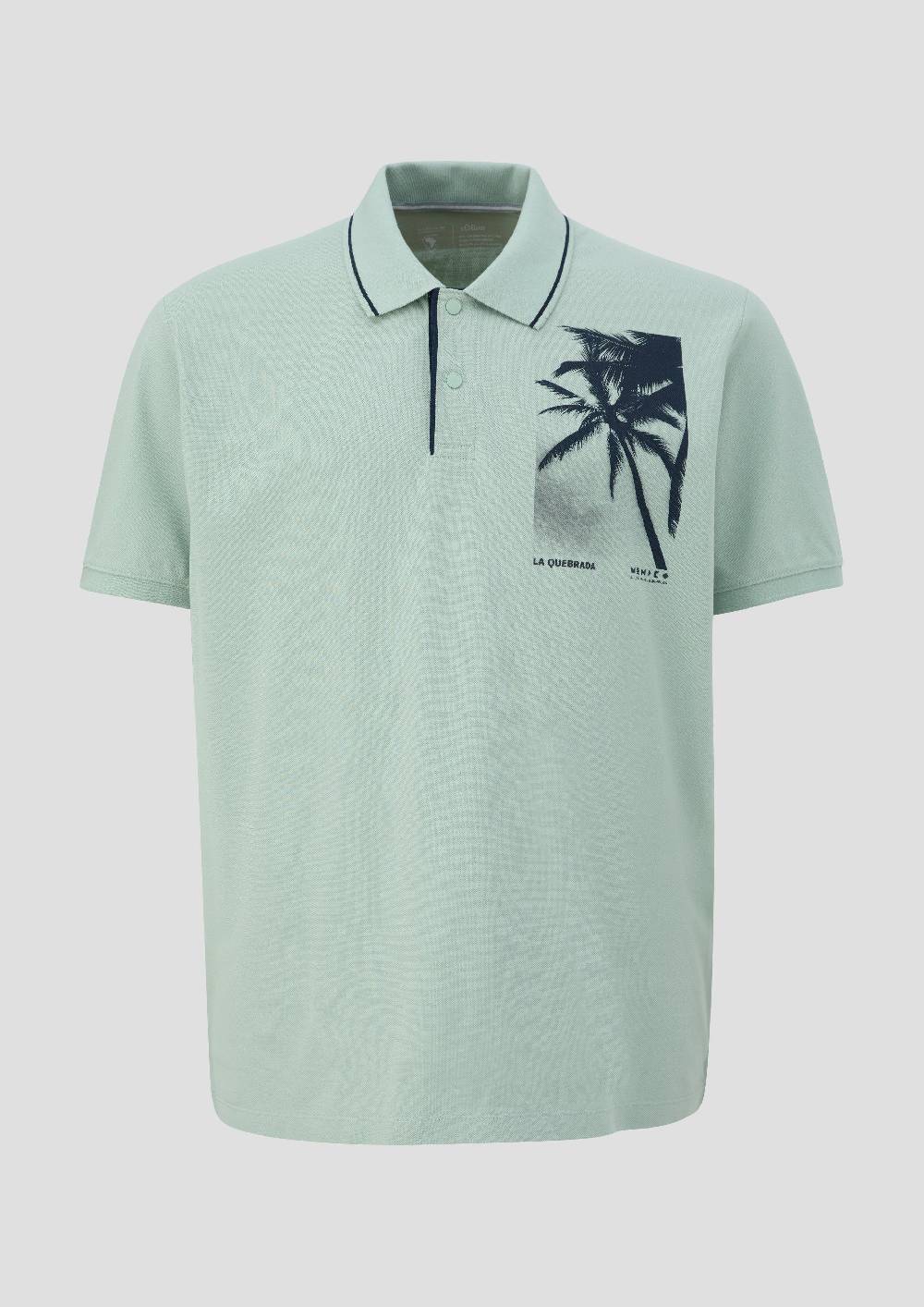 S.Oliver Poloshirt Mit Frontprint