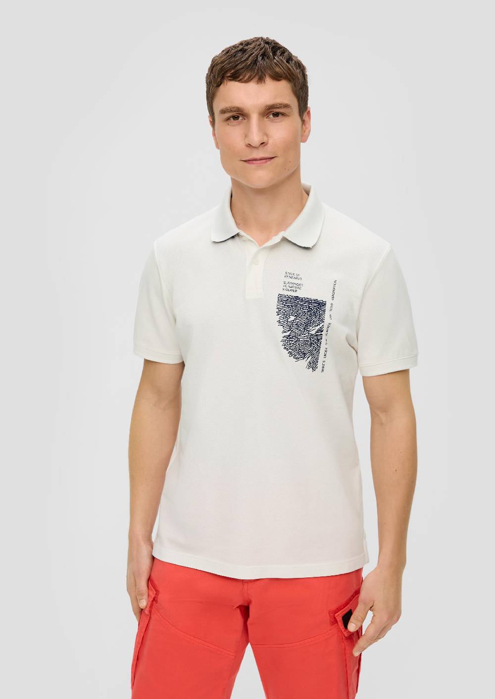 S.Oliver Poloshirt Mit Grafik-Print