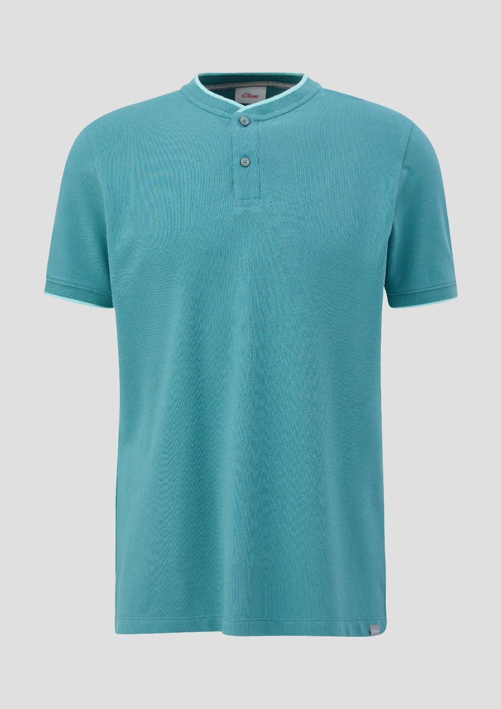 S.Oliver Poloshirt Mit Henleyausschnitt