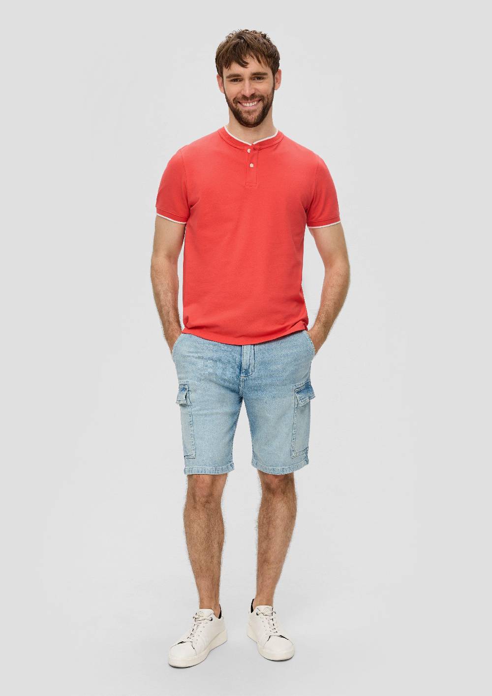 S.Oliver Poloshirt Mit Henleyausschnitt