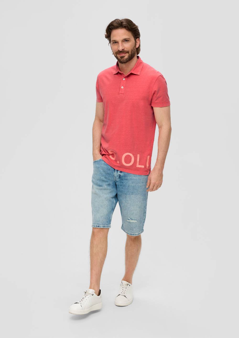 S.Oliver Poloshirt Mit Label-Print