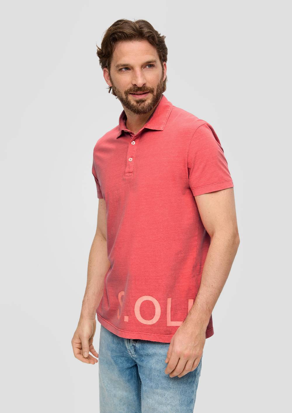 S.Oliver Poloshirt Mit Label-Print