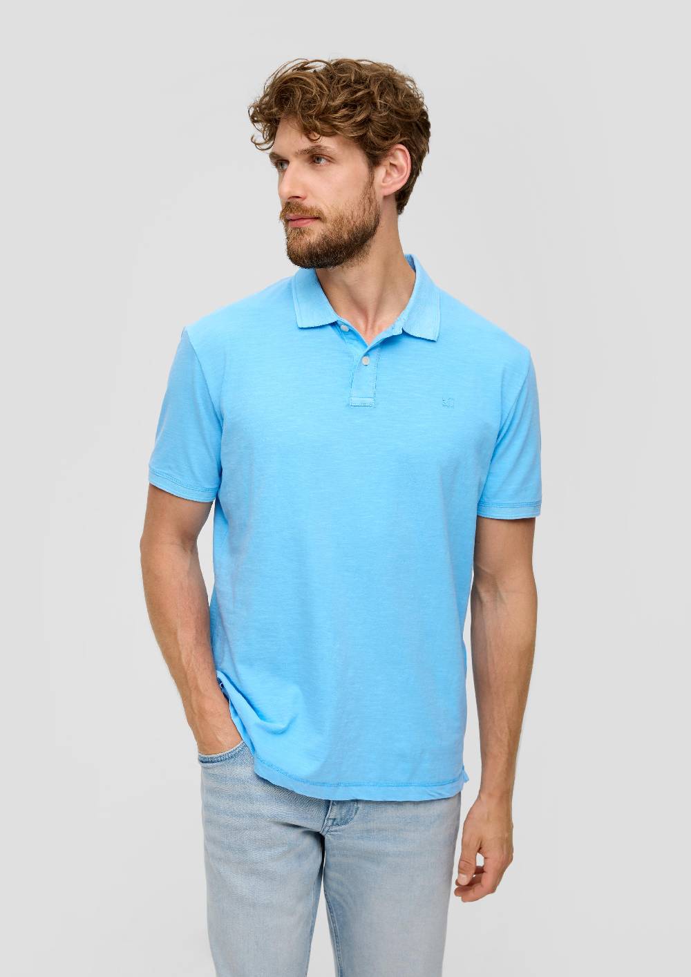 S.Oliver Poloshirt Mit Logo-Detail Und Garment Dye