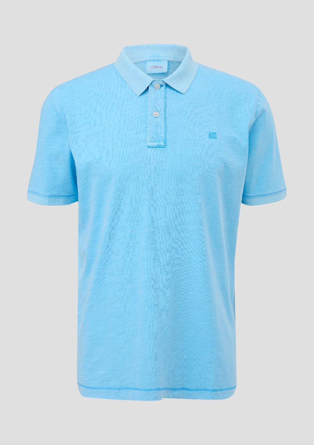 S.Oliver Poloshirt Mit Logo-Detail Und Garment Dye