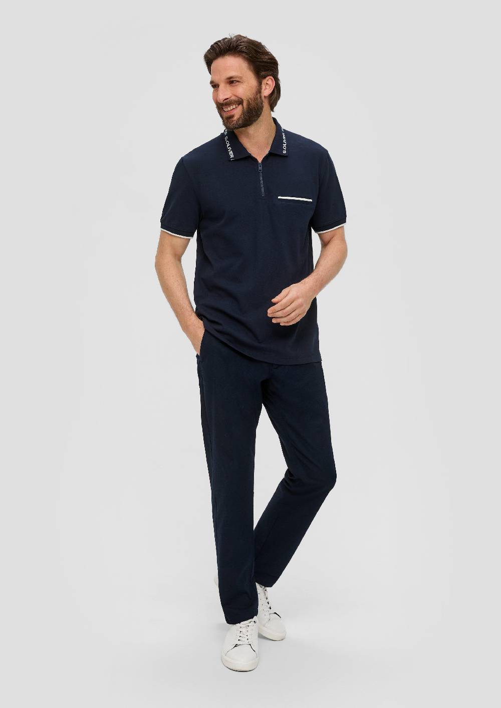 S.Oliver Poloshirt Mit Logo-Kragen