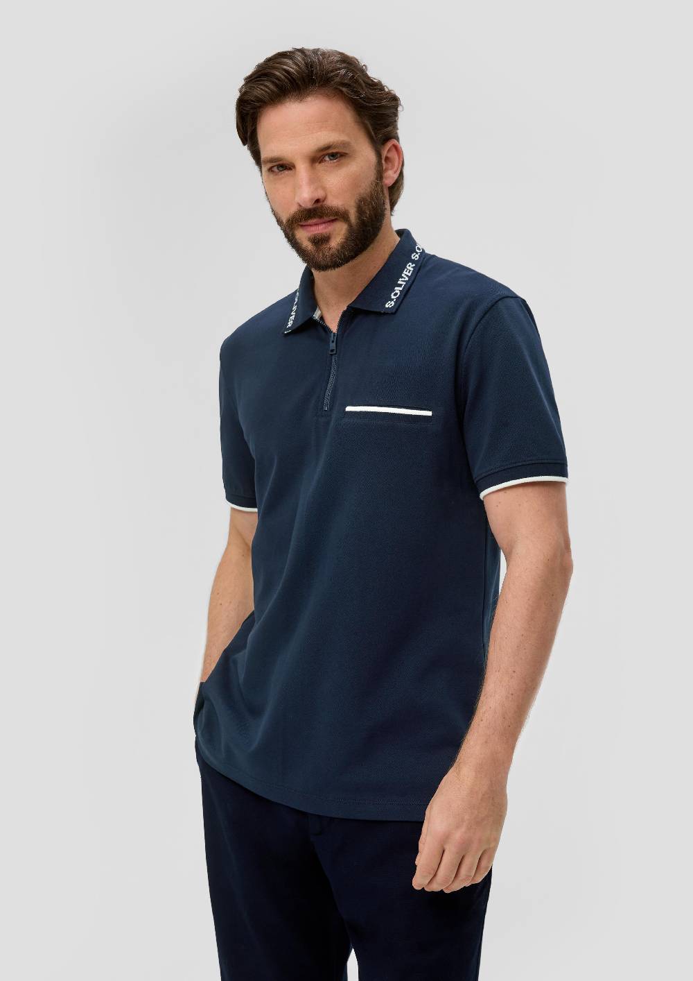 S.Oliver Poloshirt Mit Logo-Kragen
