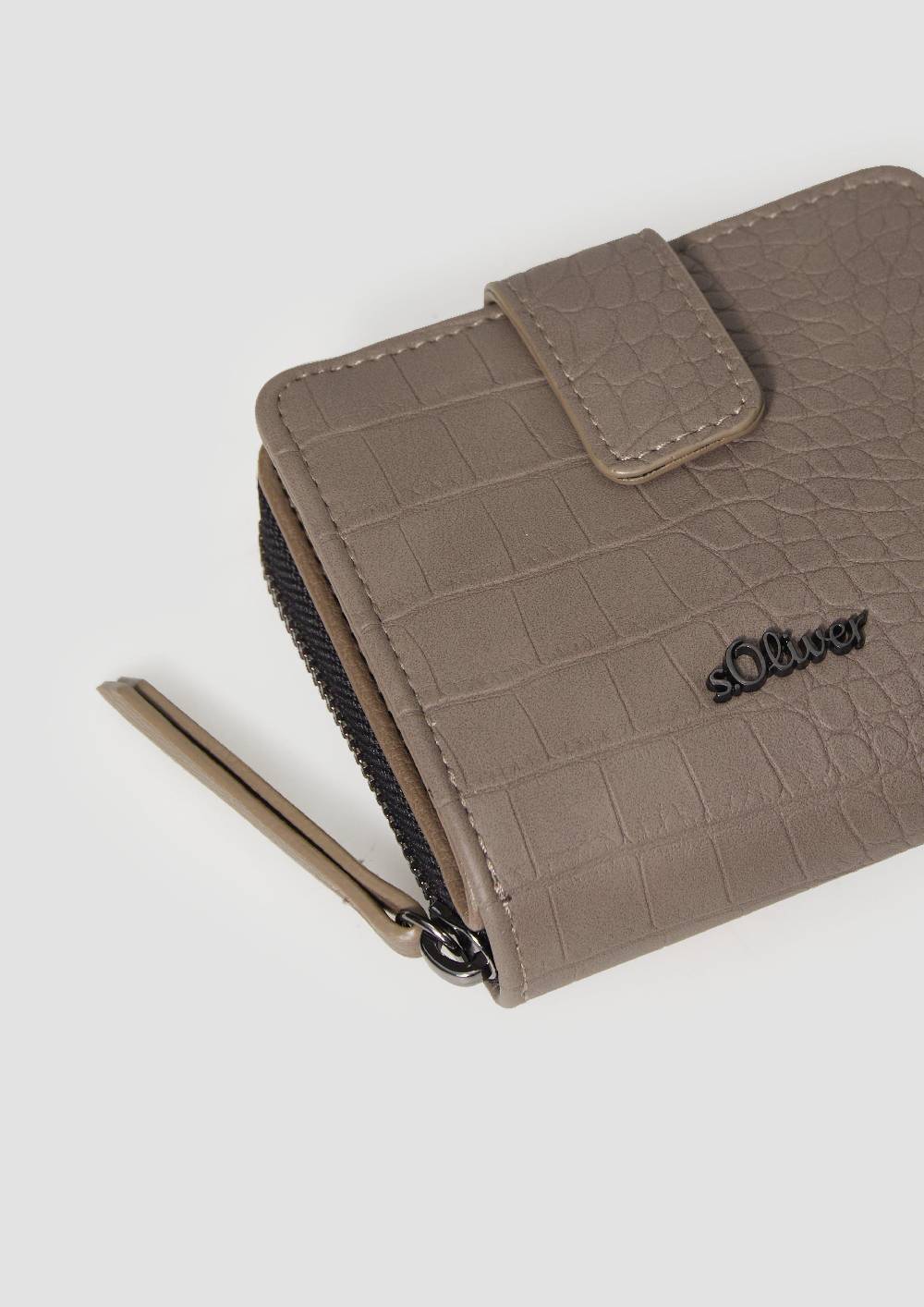 S.Oliver Portemonnaie Mit Kroko-Struktur