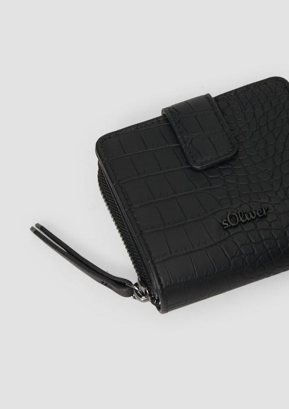 s.Oliver Portemonnaie mit Kroko-Struktur