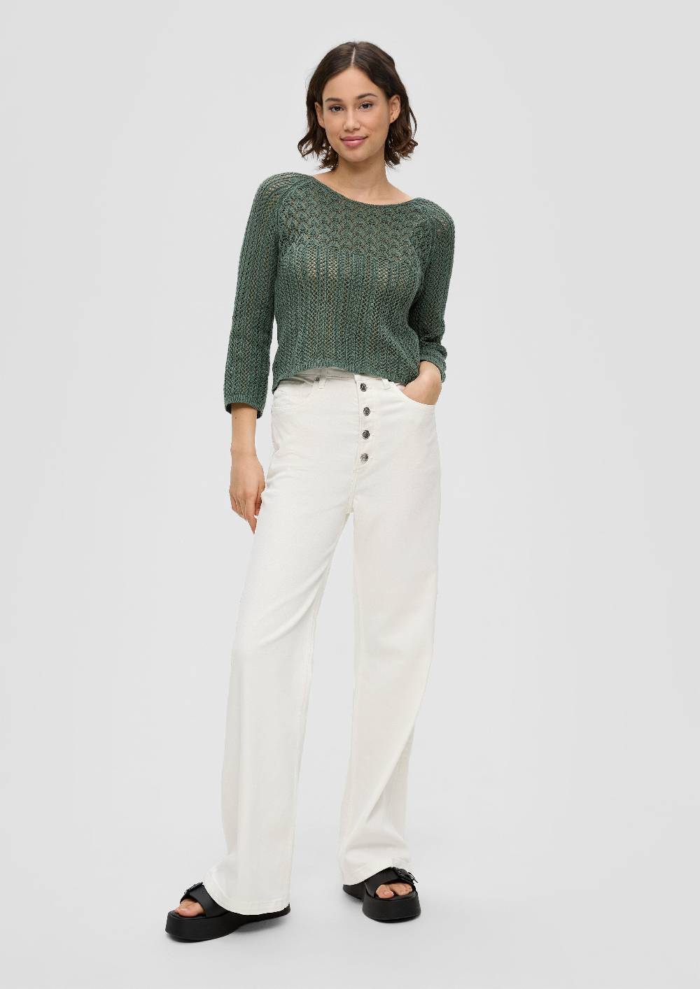 S.Oliver Pullover Aus Ajourstrick