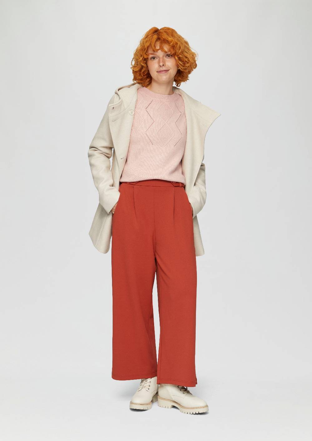 S.Oliver Pullover Aus Viskosemix Mit Ajour-Muster