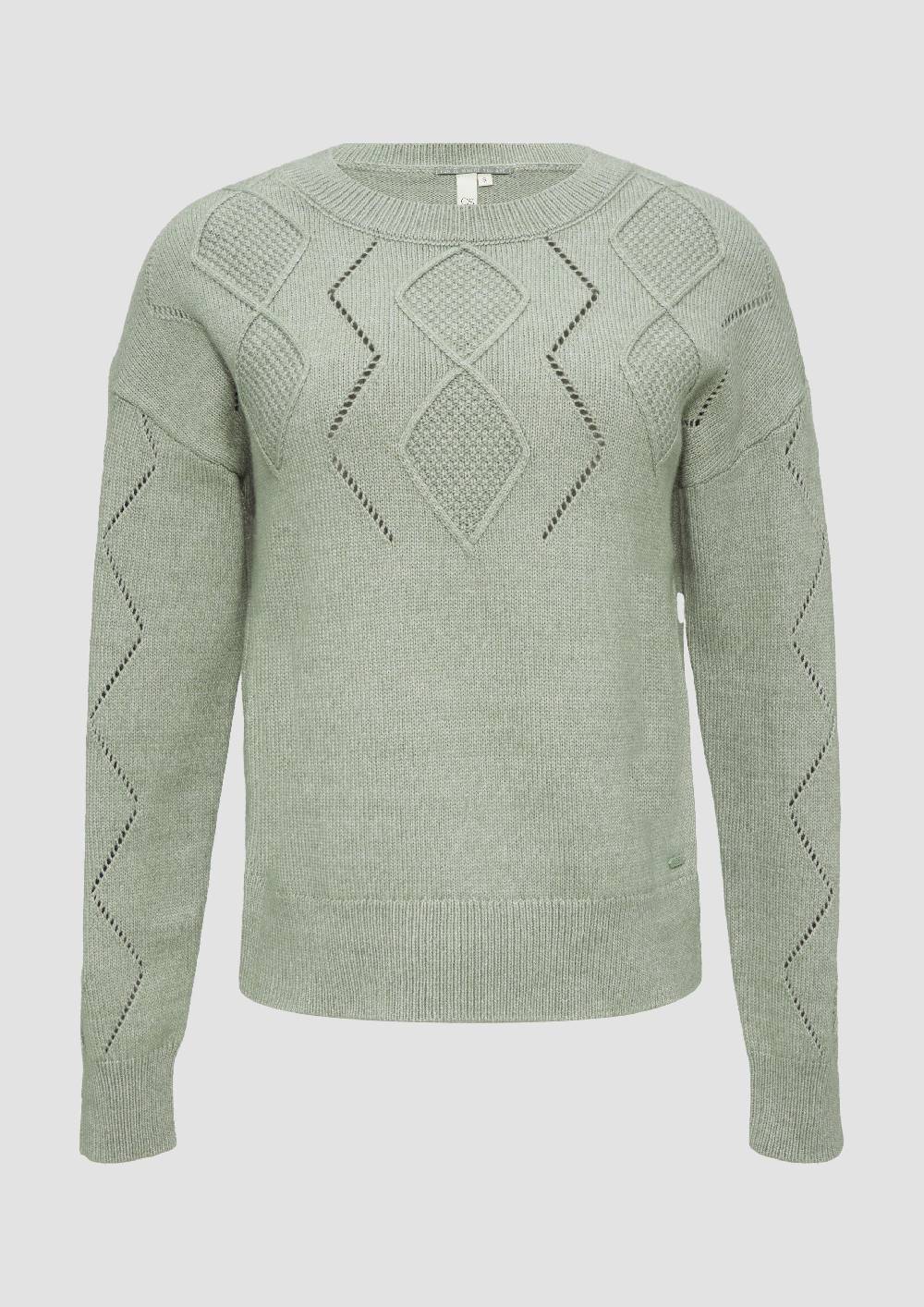 S.Oliver Pullover Aus Viskosemix Mit Ajour-Muster