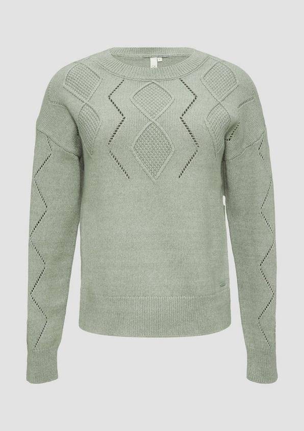 s.Oliver Pullover aus Viskosemix mit Ajour-Muster