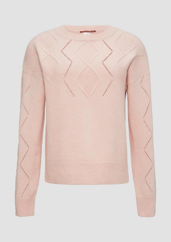 S.Oliver Pullover Aus Viskosemix Mit Ajour-Muster