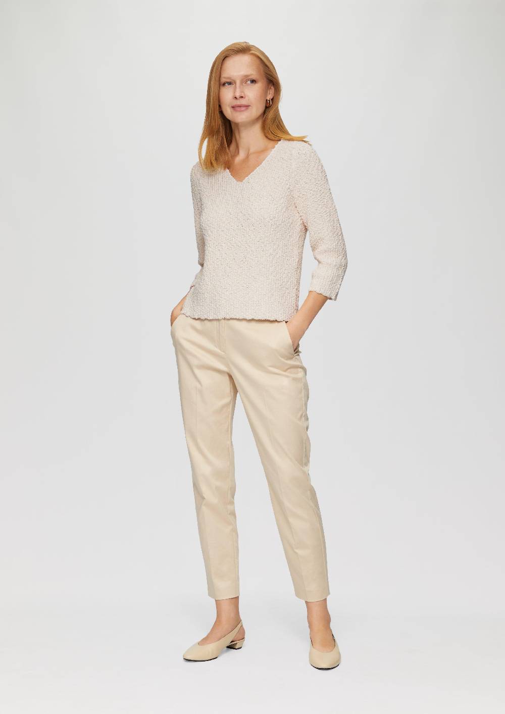 S.Oliver Pullover Mit Glitzergarn Und 3/4-Ärmeln