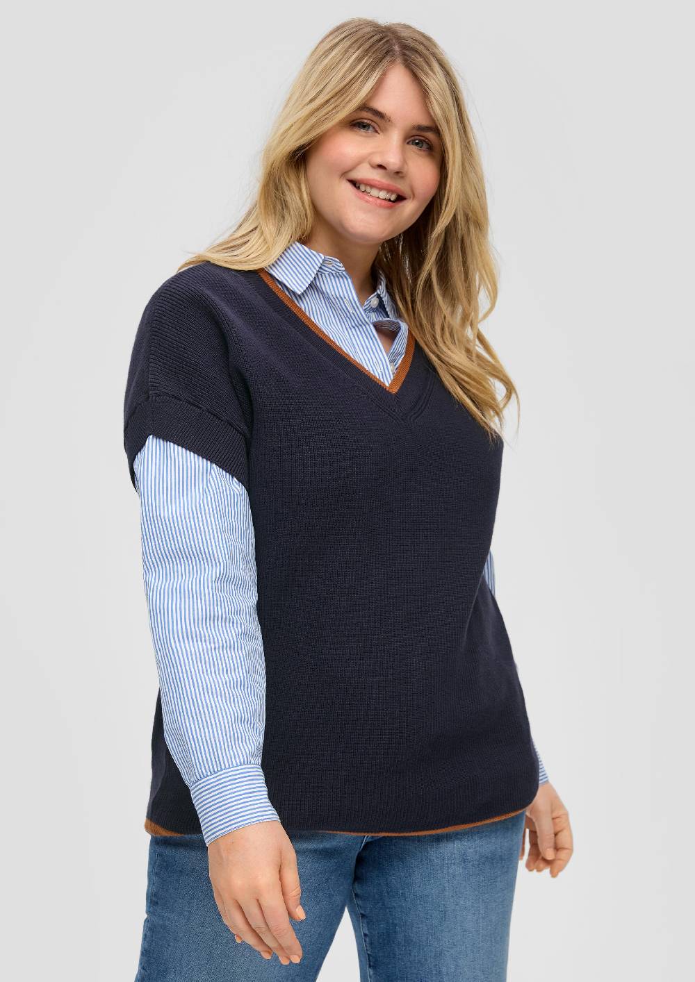 S.Oliver Pullover Mit V-Ausschnitt