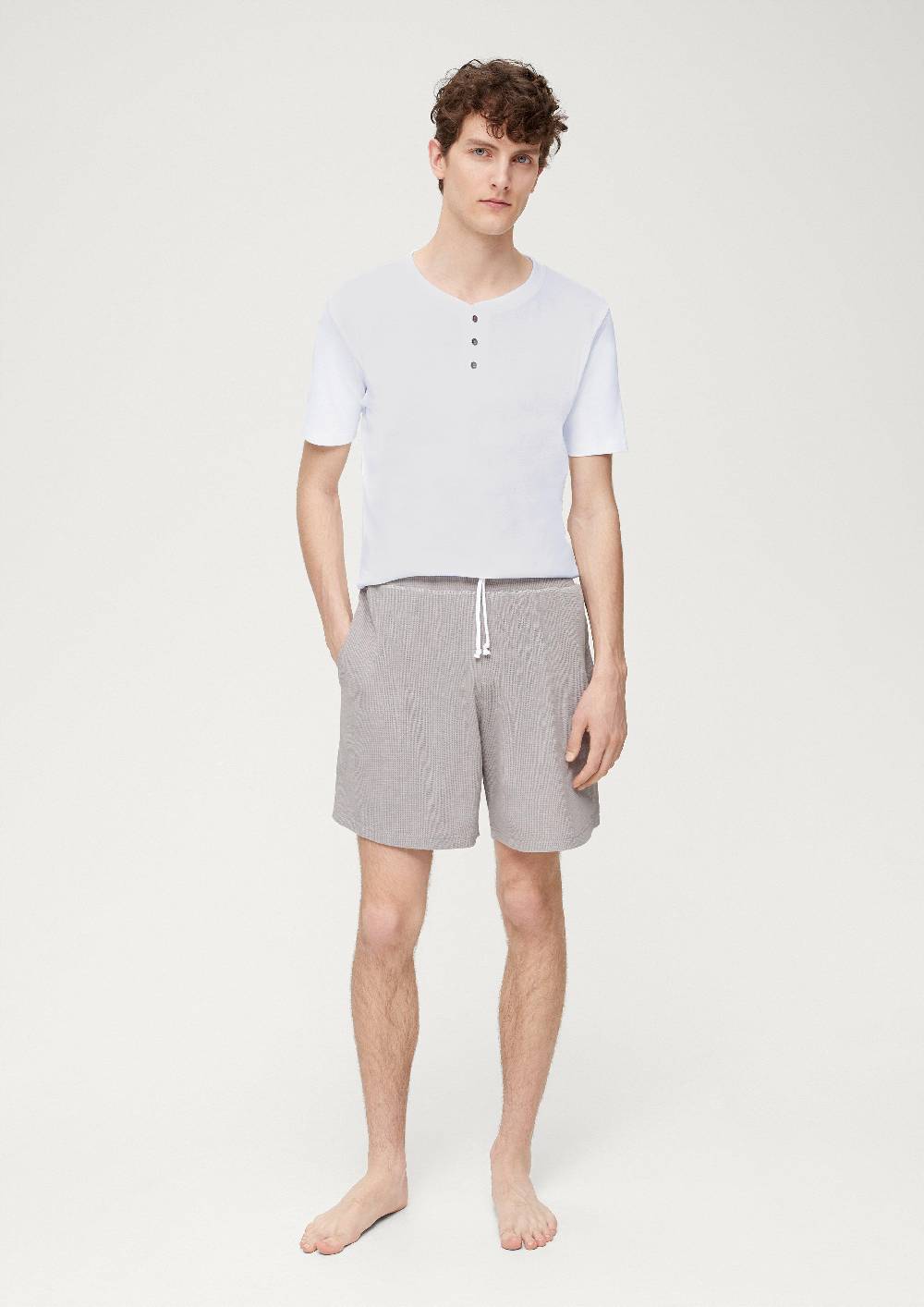 S.Oliver Pyjama-Shirt Mit Knopfleiste