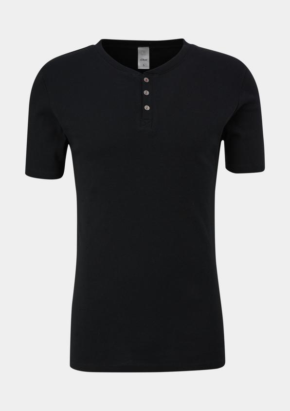 s.Oliver Pyjama-Shirt mit Knopfleiste