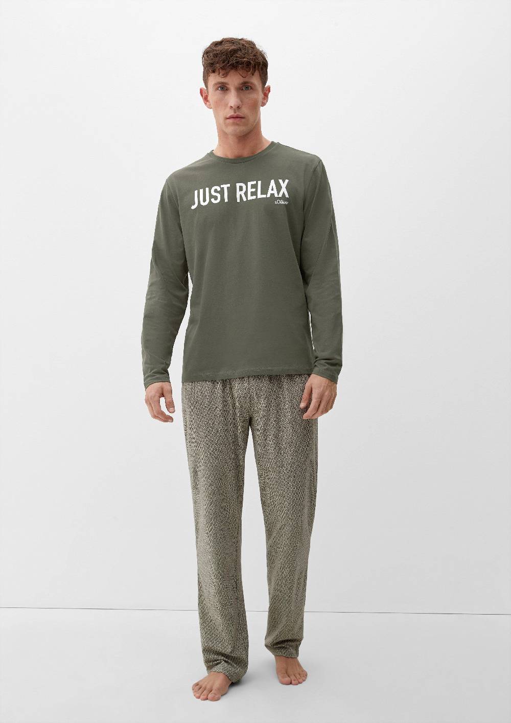 S.Oliver Pyjama-Shirt Mit Schriftprint