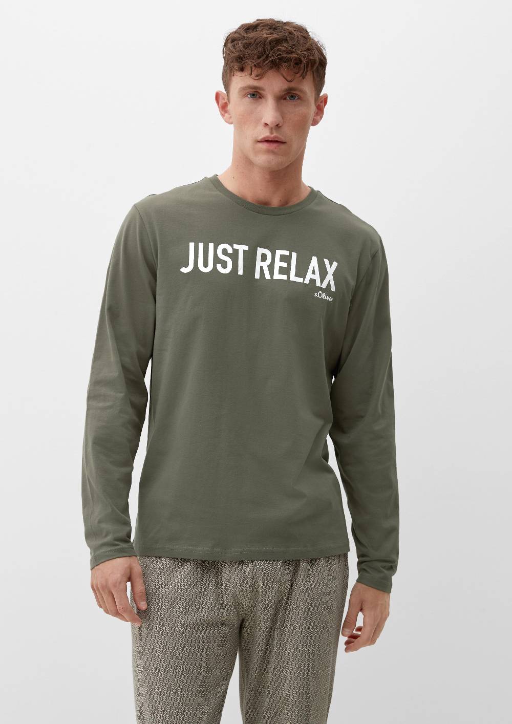 S.Oliver Pyjama-Shirt Mit Schriftprint