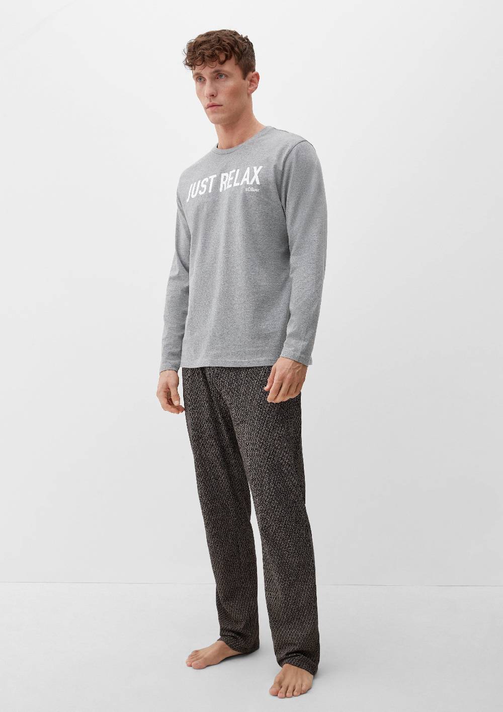 S.Oliver Pyjama-Shirt Mit Schriftprint