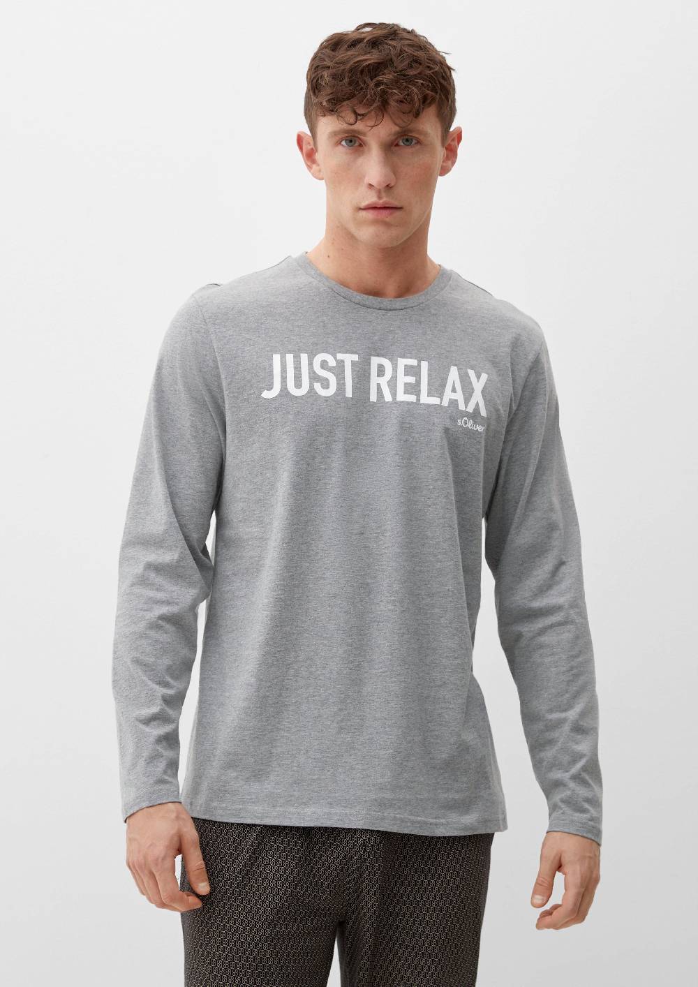 S.Oliver Pyjama-Shirt Mit Schriftprint