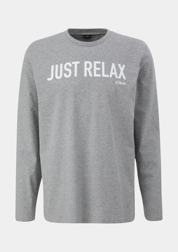 s.Oliver Pyjama-Shirt mit Schriftprint
