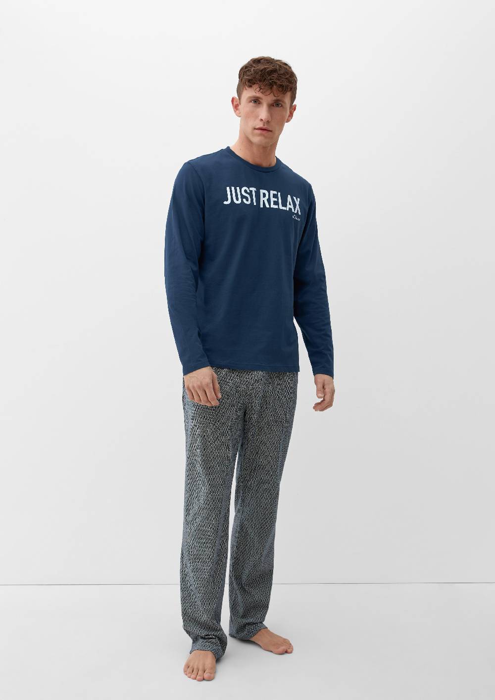 S.Oliver Pyjama-Shirt Mit Schriftprint