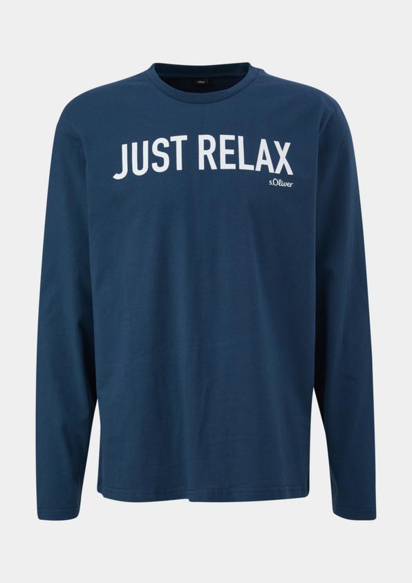s.Oliver Pyjama-Shirt mit Schriftprint