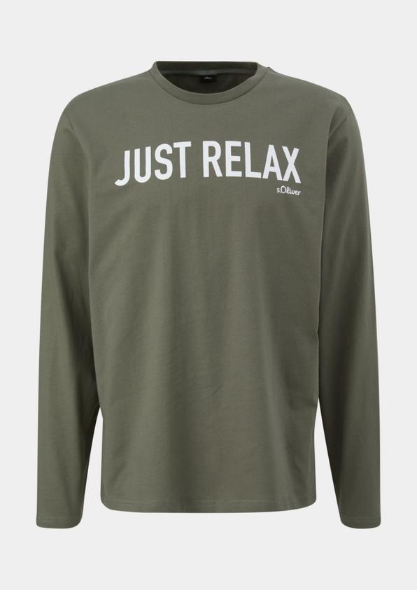 s.Oliver Pyjama-Shirt mit Schriftprint