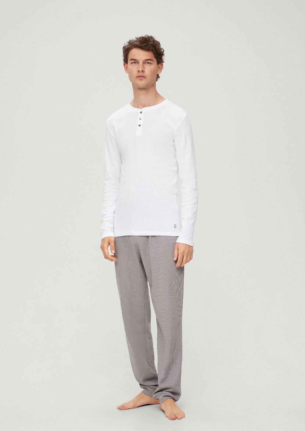 S.Oliver Pyjamahose Mit Waffelpiqué-Struktur